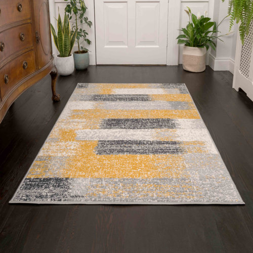 17 Stories Ambreen Ochre/Grey Rug & Reviews Wayfair.co.uk
